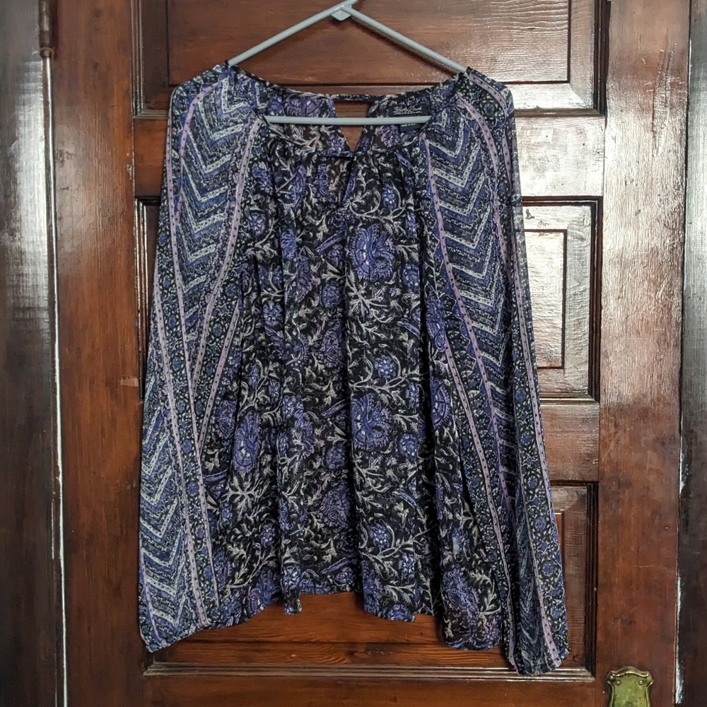 Lucky Brand Sheer Blouse, size XL